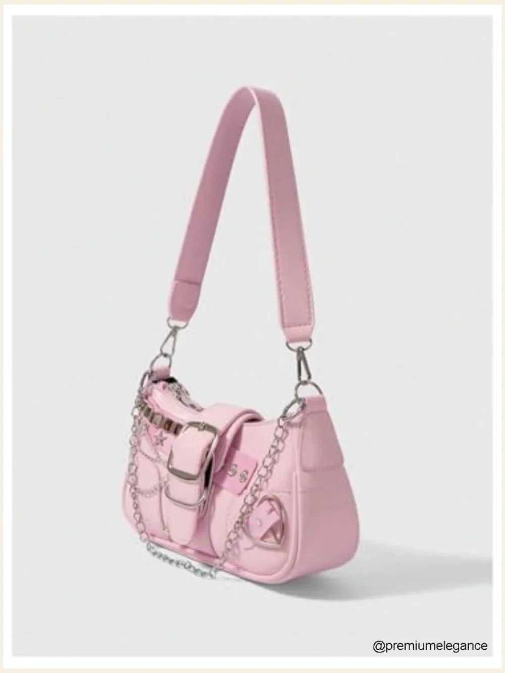 Y2K Star Embroidery Mini Chain Hobo Handbag Purse Crossbody Shoulder Bag